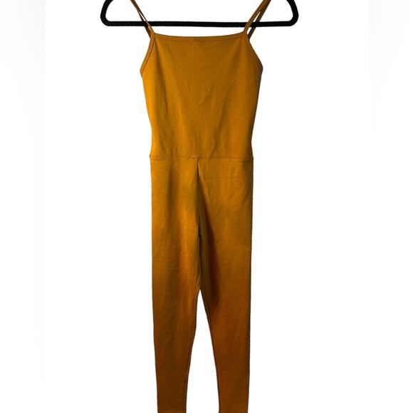 Girlfriend Collective Mustard One Piece Unitard Small - Picture 1 of 8